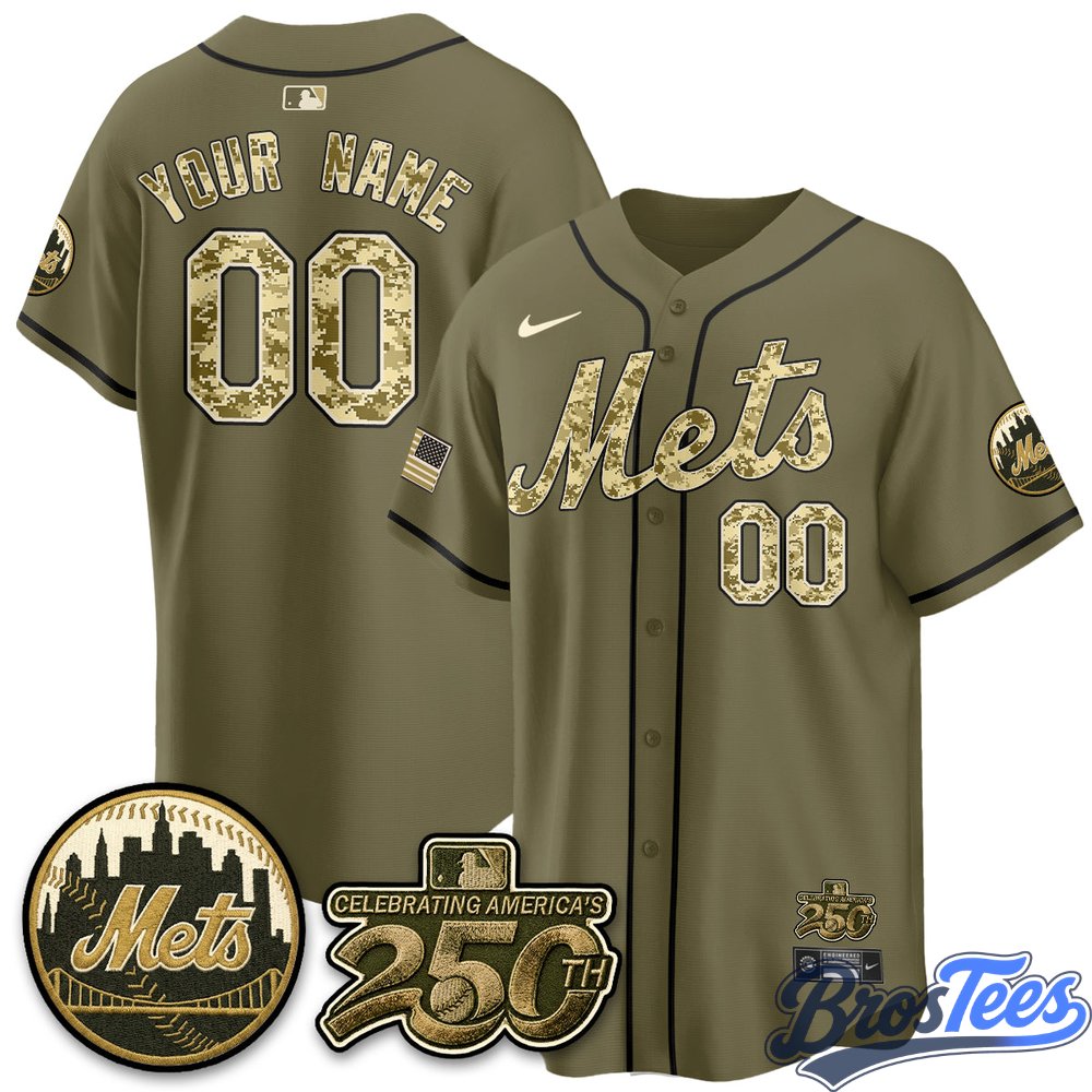 NY Mets Armed Forces Day Premier Custom Jersey