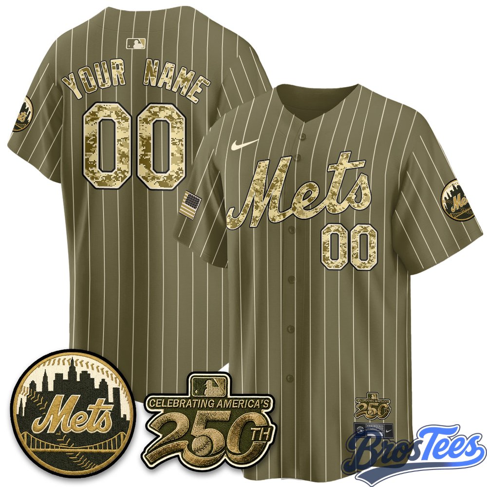 NY Mets Armed Forces Day Premier Custom Jersey