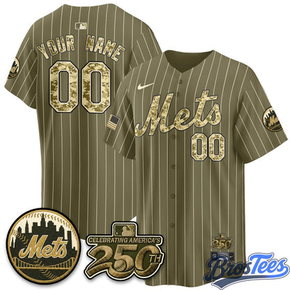 NY Mets Armed Forces Day Premier Custom Jersey
