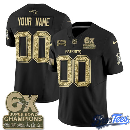 New England Patriots 2026 Salute to Service Vapor Custom Jersey- Stitched