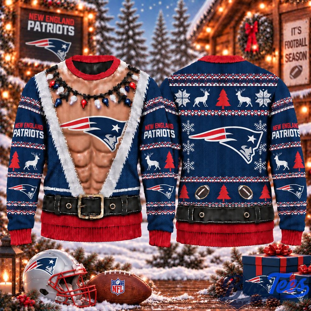 New England Patriots Funny Body Christmas Ugly Sweater