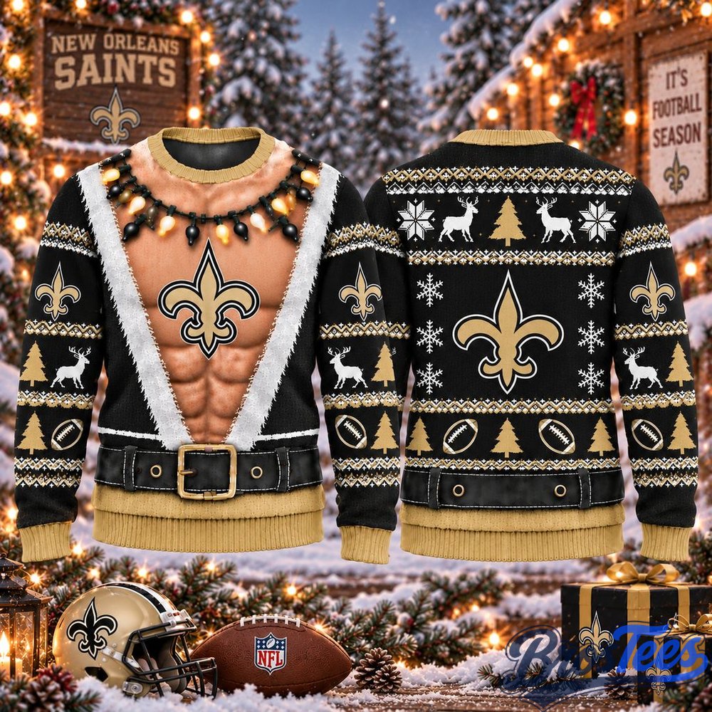 New Orleans Saints Funny Body Christmas Ugly Sweater