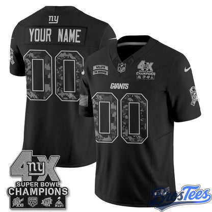 New York Giants 2026 Salute To ServiceVapor Custom Jersey - Stitched