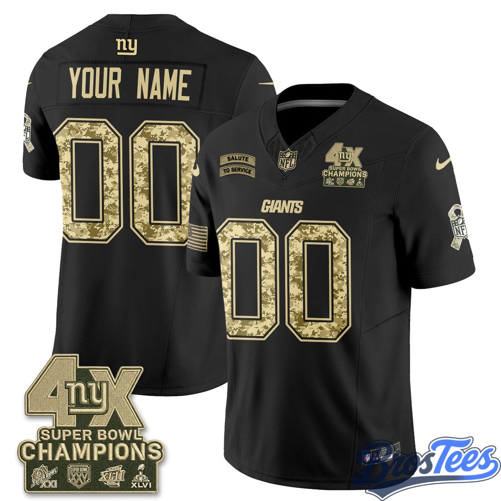 New York Giants 2026 Salute To ServiceVapor Custom Jersey - Stitched