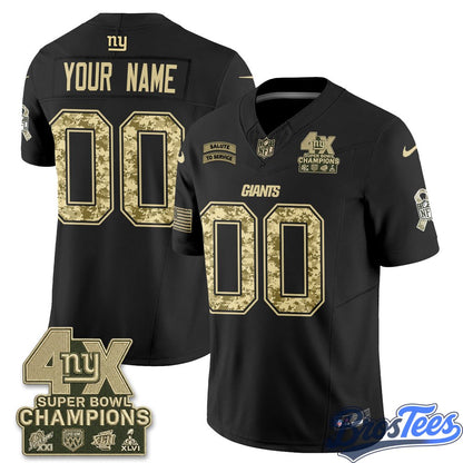New York Giants 2026 Salute To ServiceVapor Custom Jersey - Stitched
