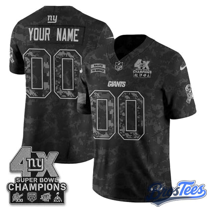 New York Giants 2026 Salute To ServiceVapor Custom Jersey - Stitched