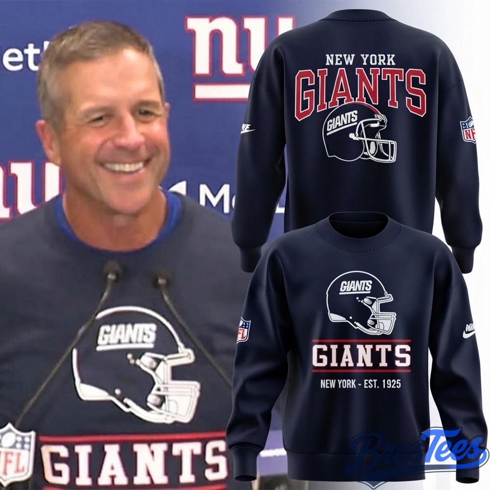 New York Giants Football Helmet NY EST. 1925 Sweatshirt