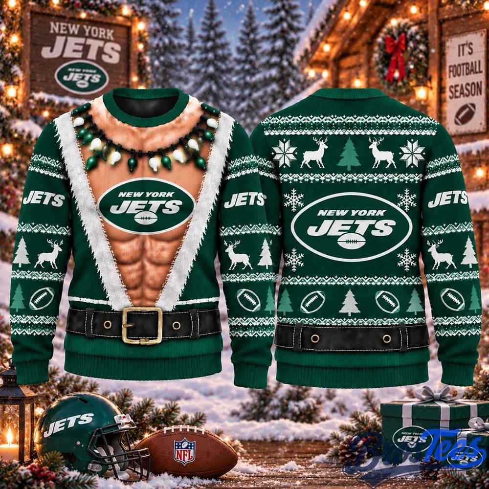 New York Jets Funny Body Christmas Ugly Sweater
