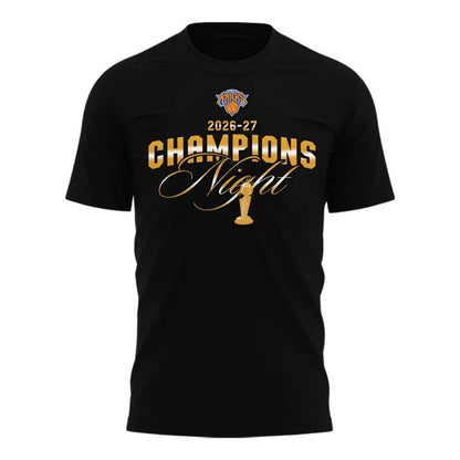 New York Knicks Champions Night 2026-2027 Black Tee