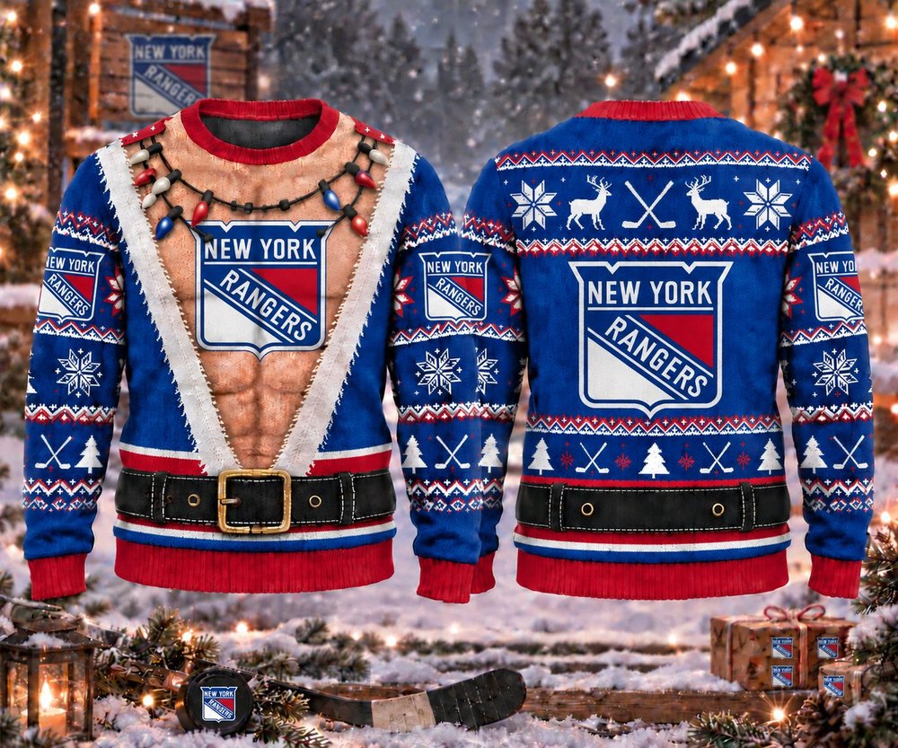 New York Rangers Funny Body Christmas Ugly Sweater