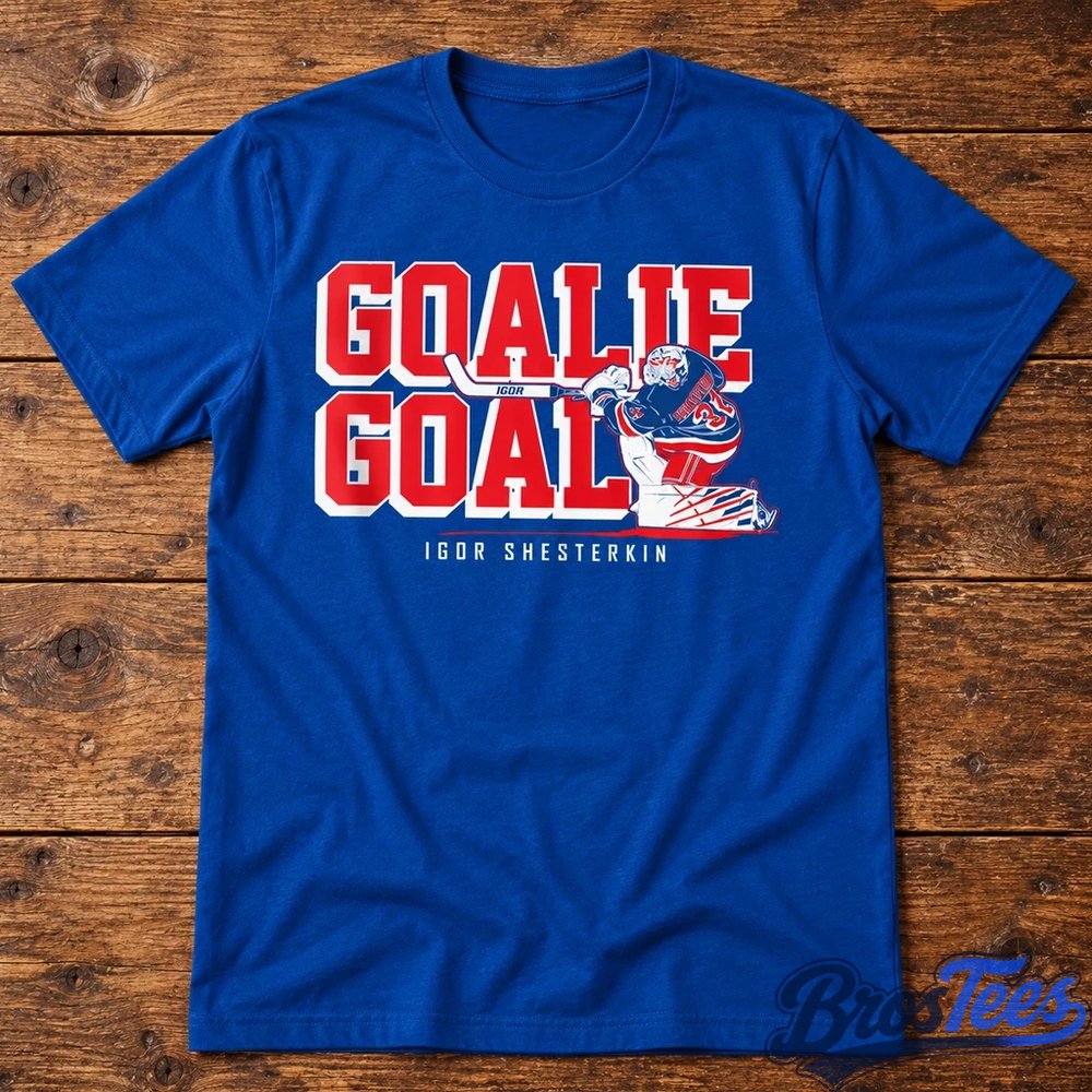 New York Rangers Igor Shesterkin Goalie Goal Graphic Shirt