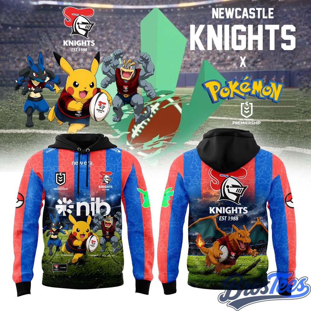 Newcastle Knights x POKÉMON RUGBY 2026 Hoodie