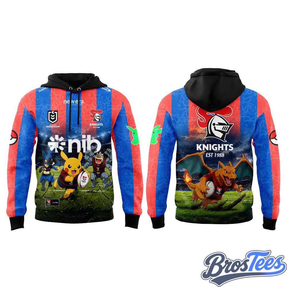 Newcastle Knights x POKÉMON RUGBY 2026 Hoodie