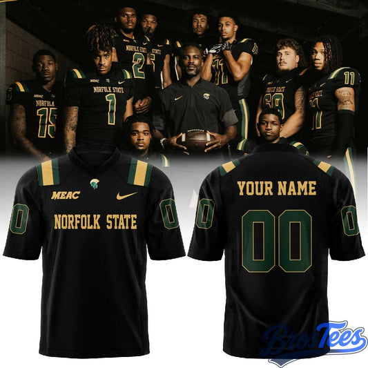 Norfolk State Football Dark Mode Activated Custom Football Jersey