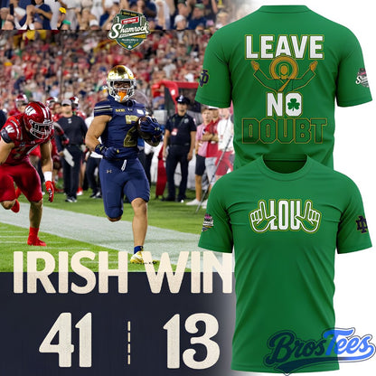 Notre Dame Fighting Irish Shamrock Series Leave No Doubt 3D Shirt