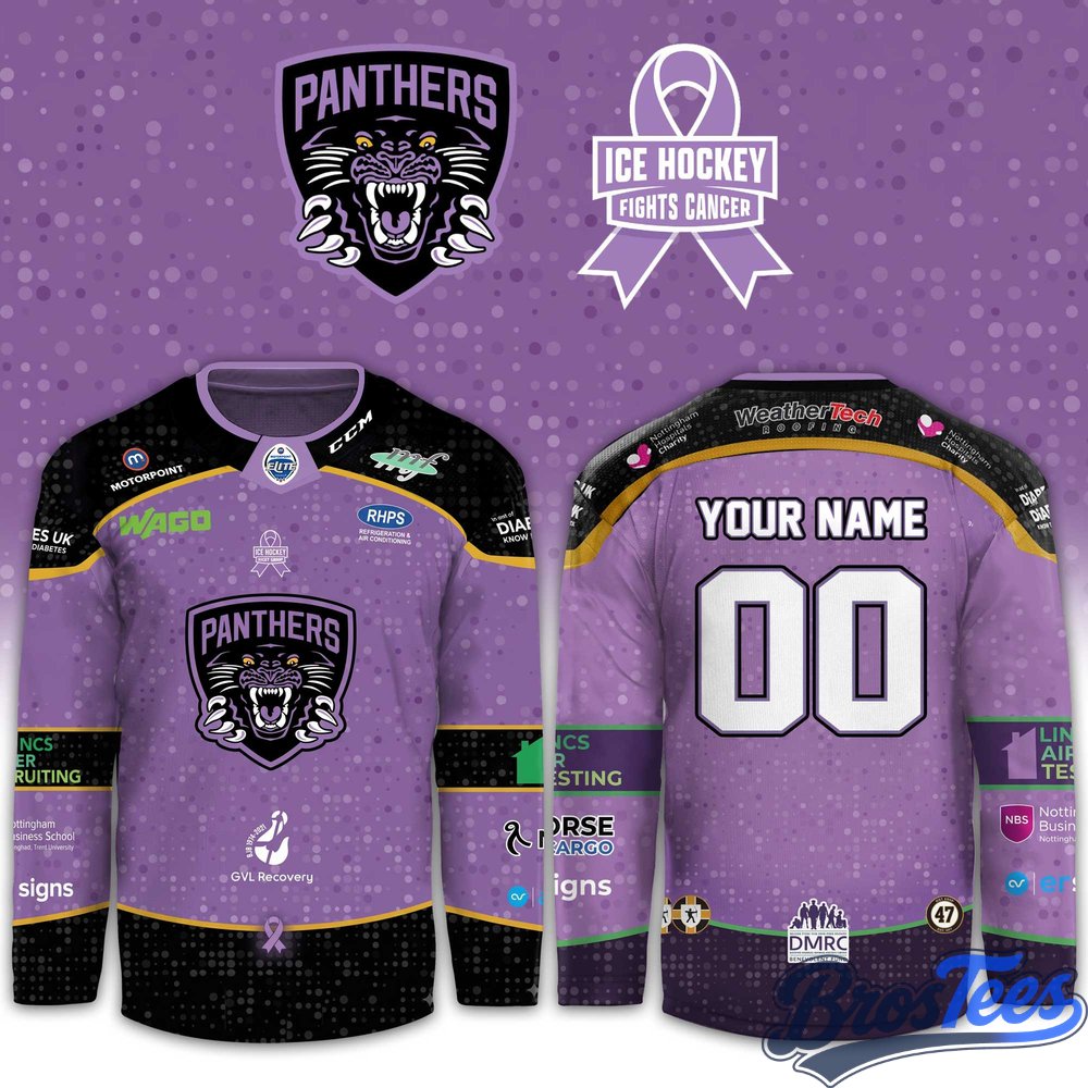 Nottingham Panthers 2026 Hockey Fights Cancer Hockey Jersey