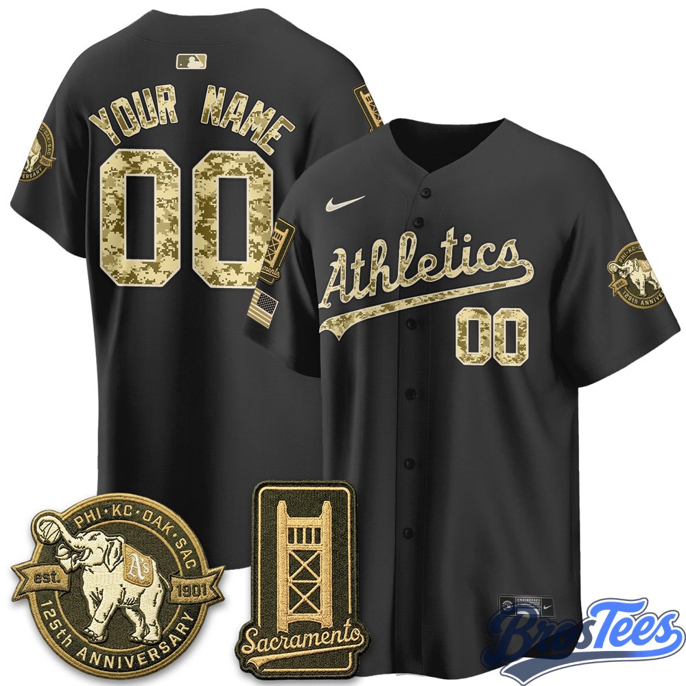 Oakland Athletics Military Appreciation Game Day Custom Baseball Jersey