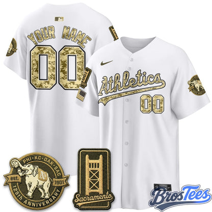 Oakland Athletics Military Appreciation Game Day Custom Baseball Jersey