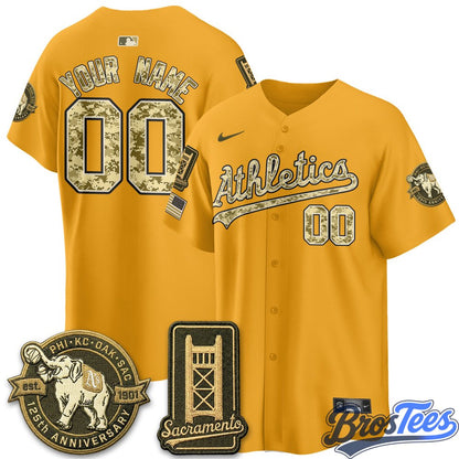 Oakland Athletics Military Appreciation Game Day Custom Baseball Jersey