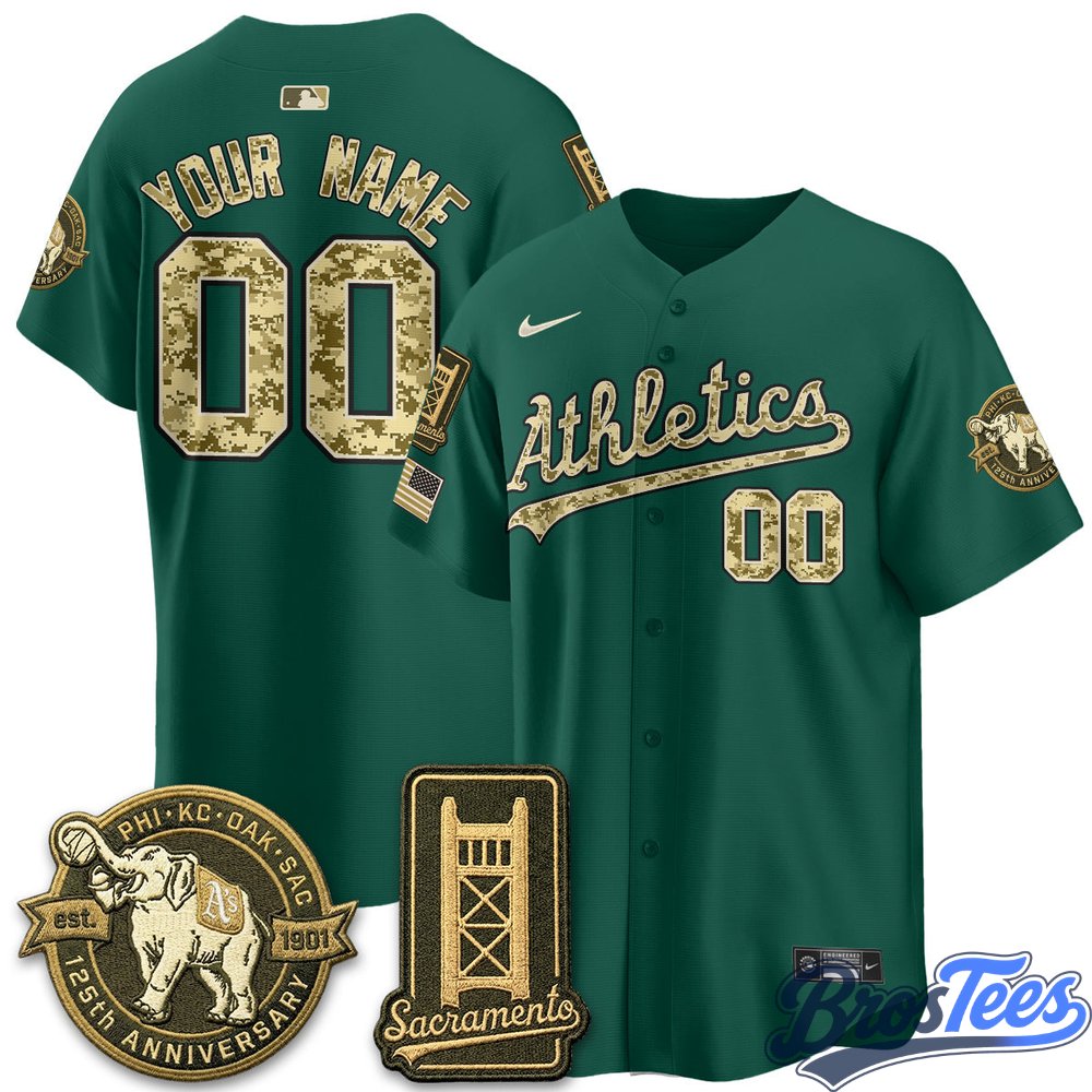 Oakland Athletics Military Appreciation Game Day Custom Baseball Jersey