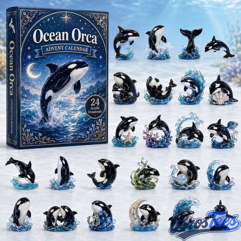 Ocean Orca Advent Calendar 2026 - 24-Day Countdown, Acrylic Charms