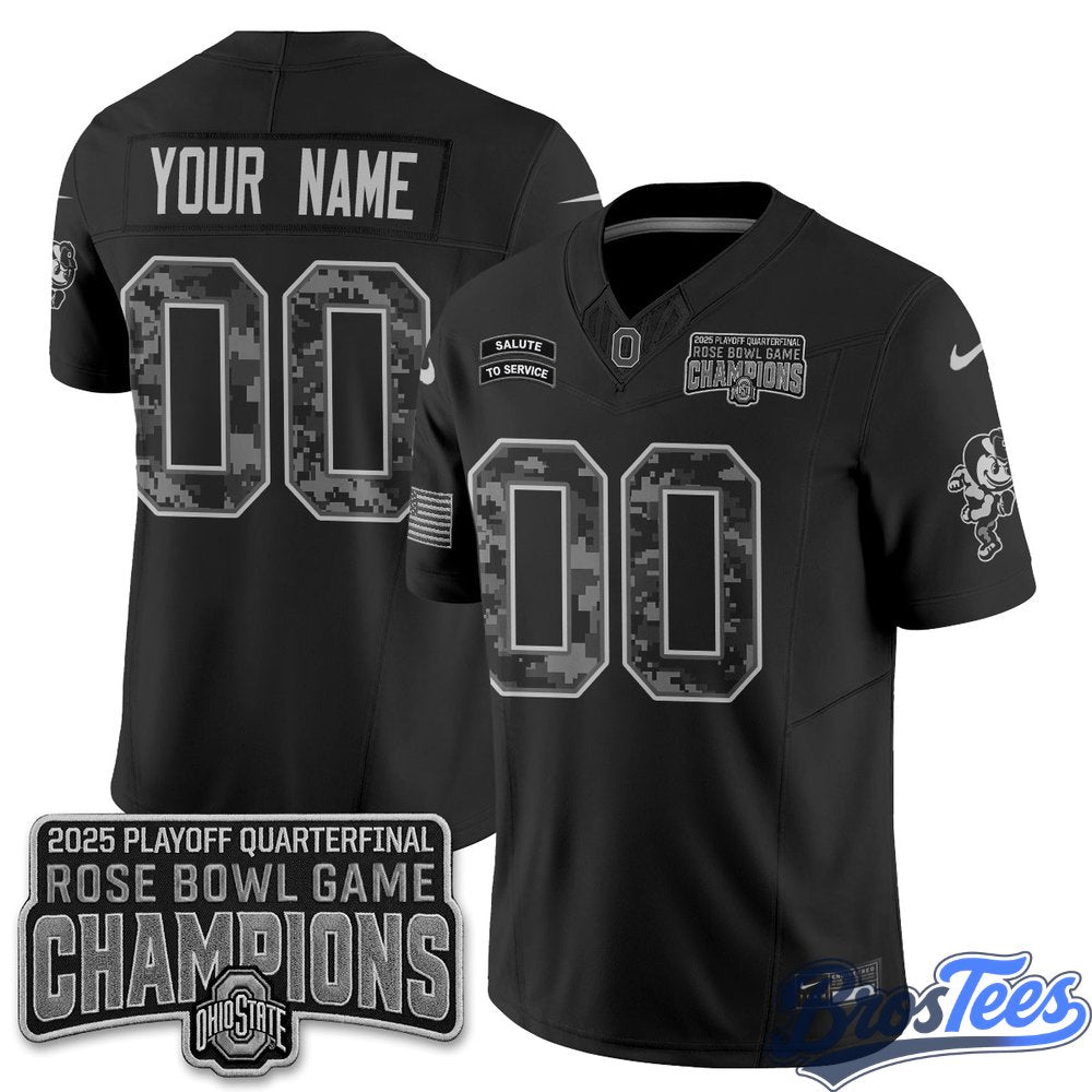 Ohio State Buckeyes 2026 Salute to Service Vapor Custom Jersey - Stitched