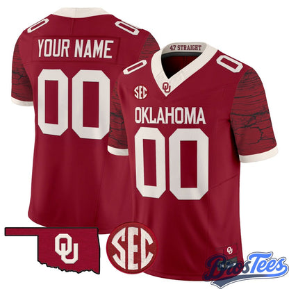 Oklahoma Sooners Rough Rider Vapor Limited Custom Jersey - Stitched