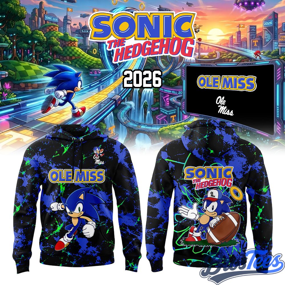 Ole Miss Football Sonic the Hedgehog 2026 Hoodie