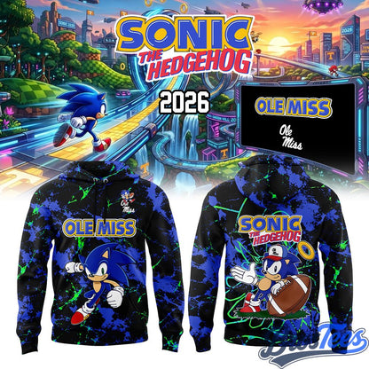 Ole Miss Football Sonic the Hedgehog 2026 Hoodie