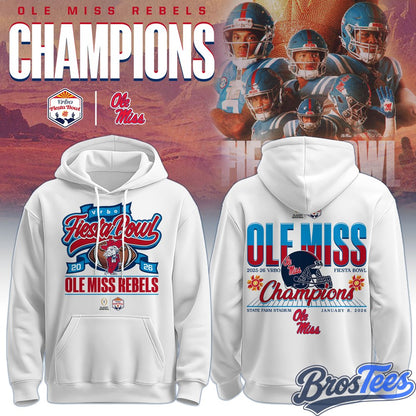 Ole Miss Rebels Fiesta Bowl Champions 2026 Hoodie