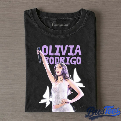 Olivia Rodrigo Starry Black and White Portrait Tee