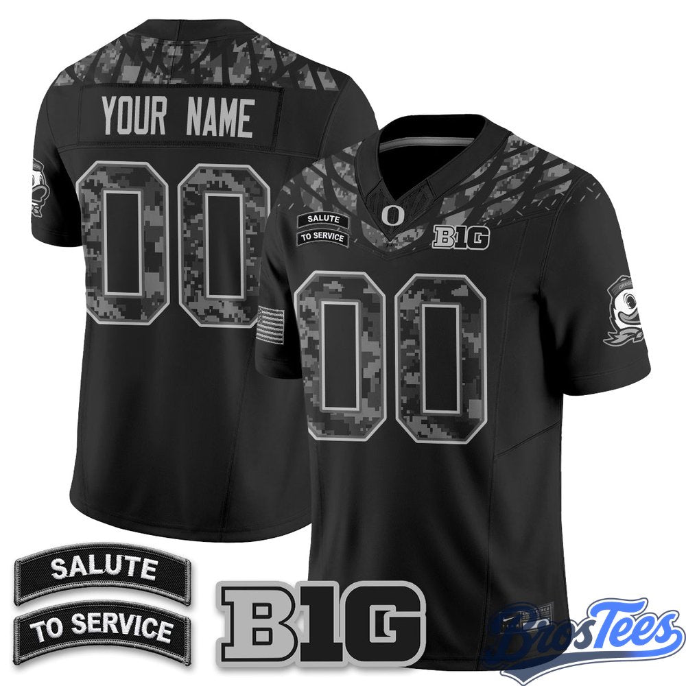 Oregon Ducks 2026 Salute to Service Vapor Custom Jersey - Stitched
