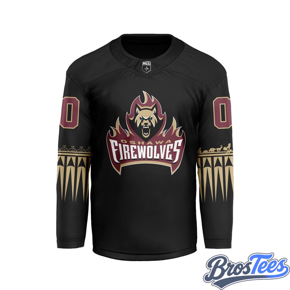 Oshawa FireWolves Black Custom Hockey Jersey