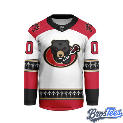 Ottawa Black Bears White Custom Hockey Jersey