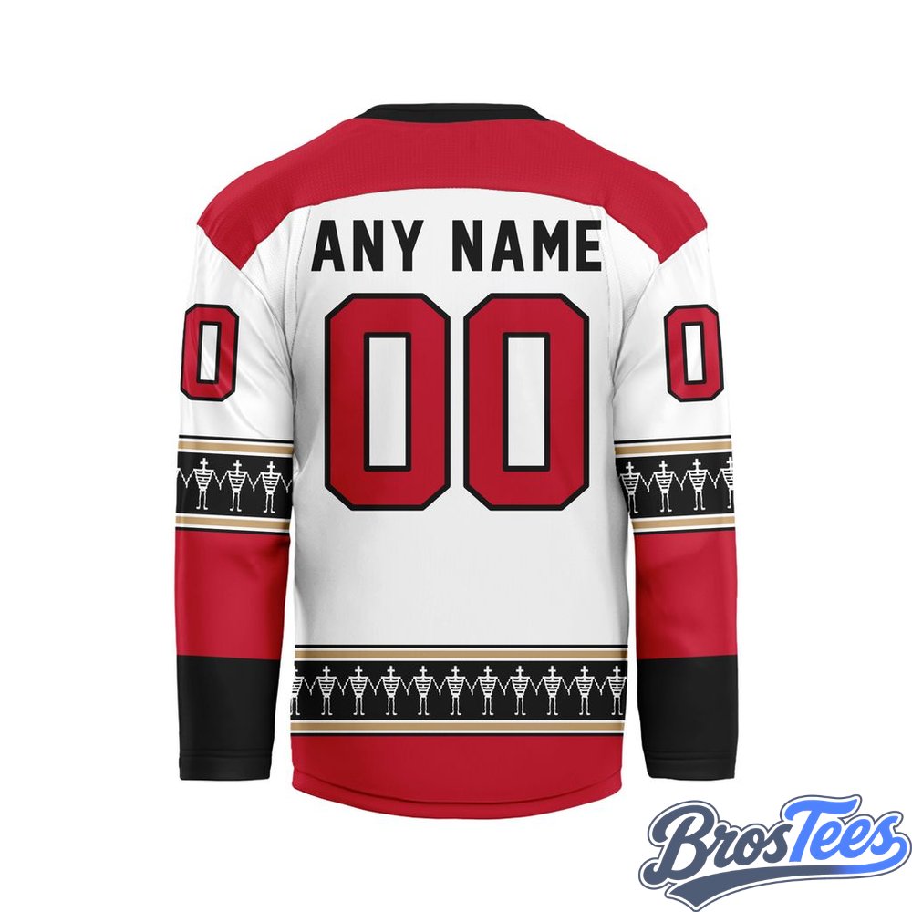 Ottawa Black Bears White Custom Hockey Jersey
