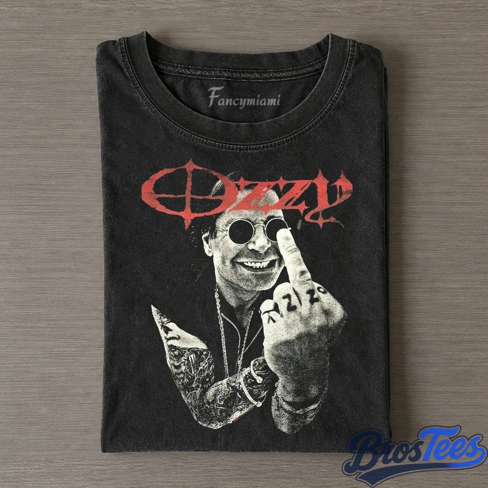 Ozzy Osbourne Skull Middle Finger Tee