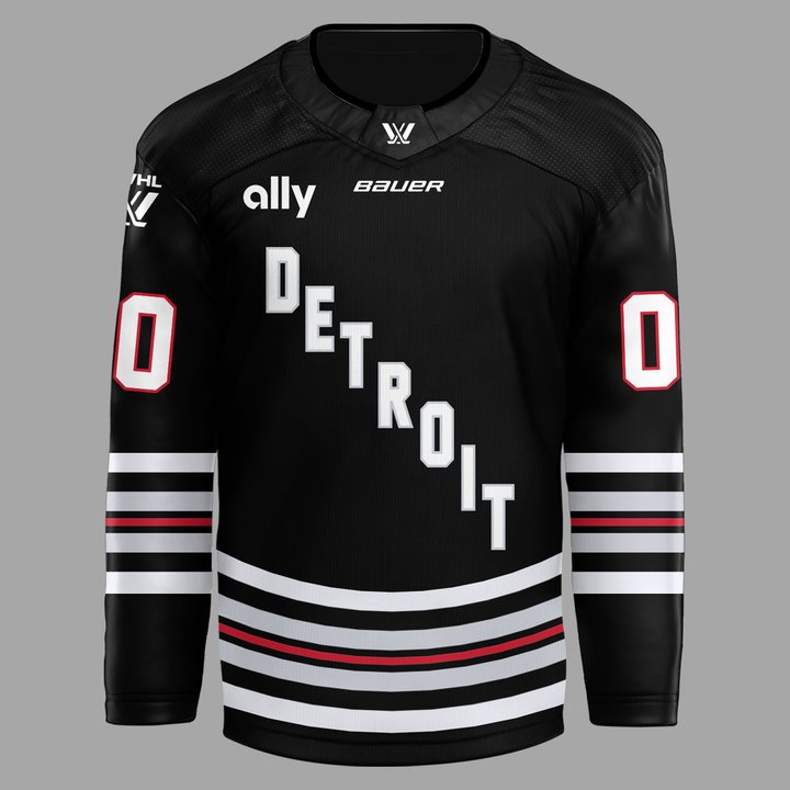 PWHL Detroit 2026 Hockey Jersey Custom - Black