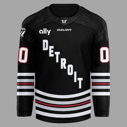 PWHL Detroit 2026 Hockey Jersey Custom - Black