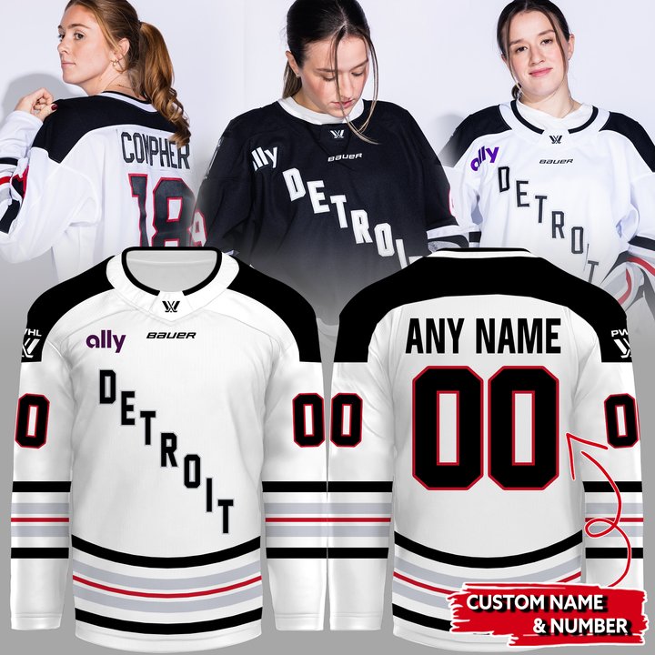 PWHL Detroit 2026 Hockey Jersey Custom - White