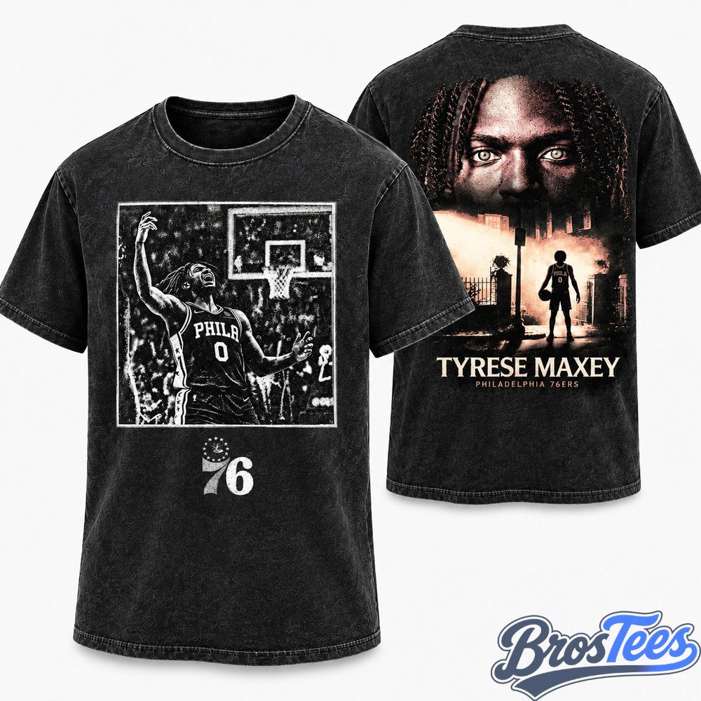 Philadelphia 76ers #0 Tyrese Maxey T-Shirt