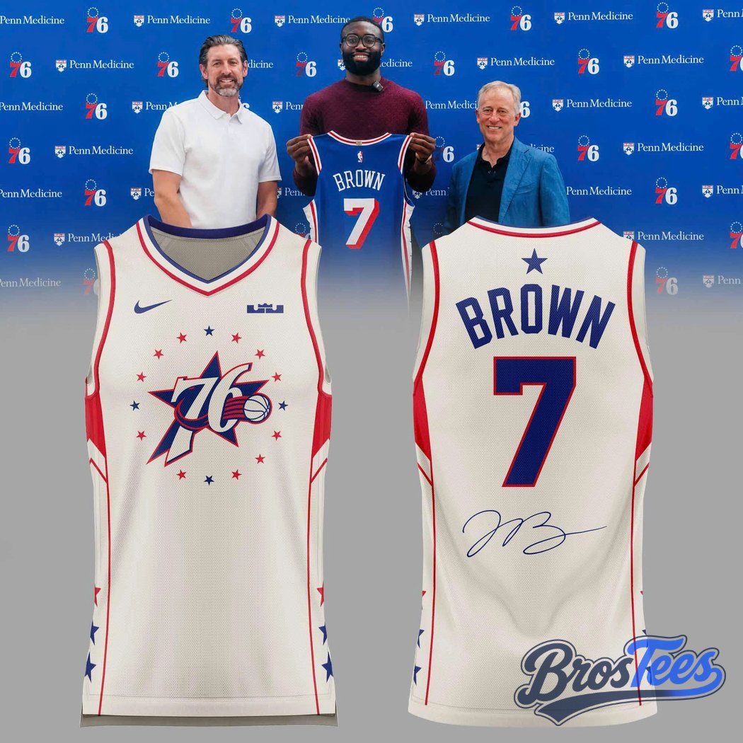 Philadelphia 76ers Jaylen Brown Signature Exclusive White Jersey