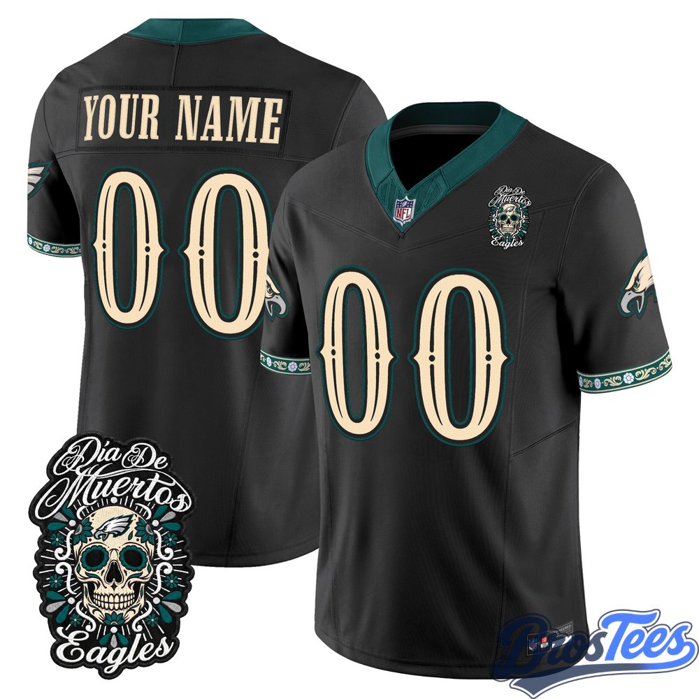 Philadelphia Eagles Día de los Muertos Vapor Limited Custom Jersey