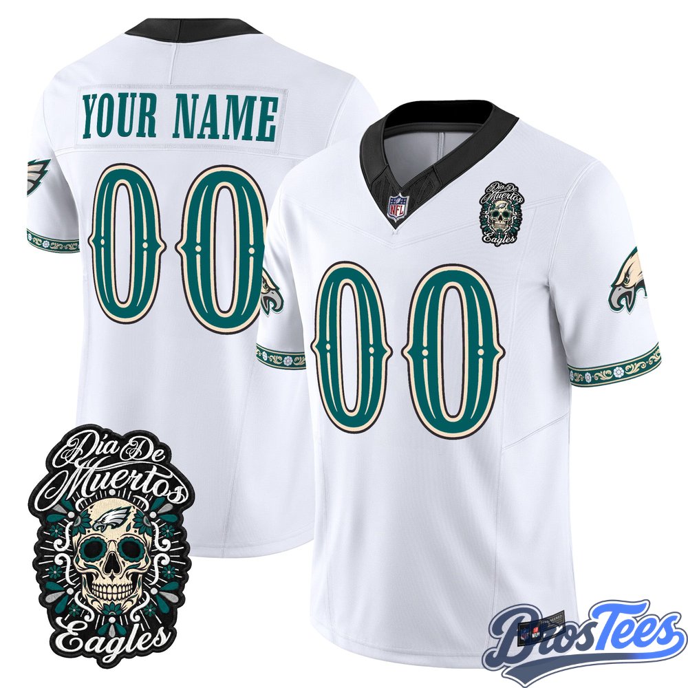 Philadelphia Eagles Día de los Muertos Vapor Limited Custom Jersey
