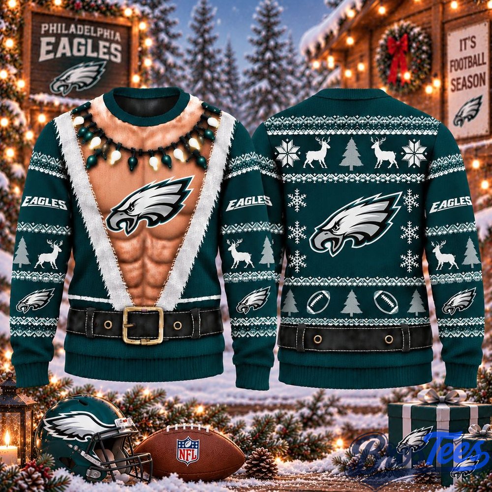 Philadelphia Eagles Funny Body Christmas Ugly Sweater
