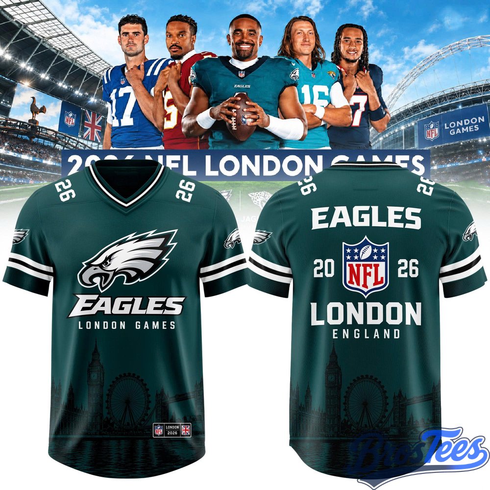 Philadelphia Eagles NFL London Games 2026 Exclusive Football Jersey