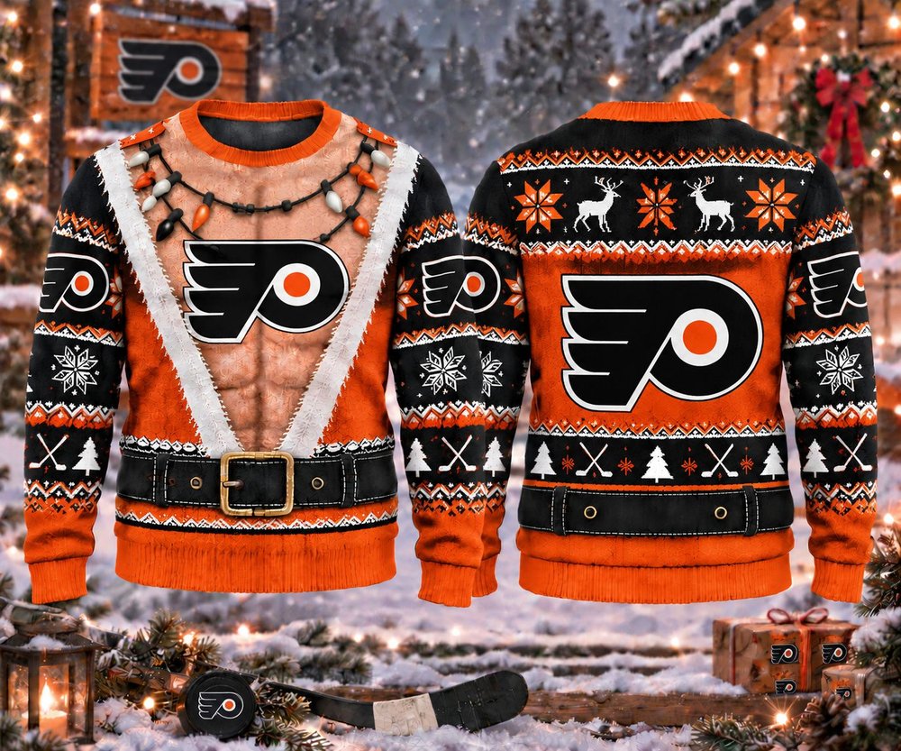 Philadelphia Flyers Funny Body Christmas Ugly Sweater