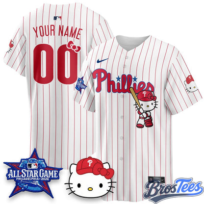 Philadelphia Phillies x Hello Kitty Custom Baseball Jersey