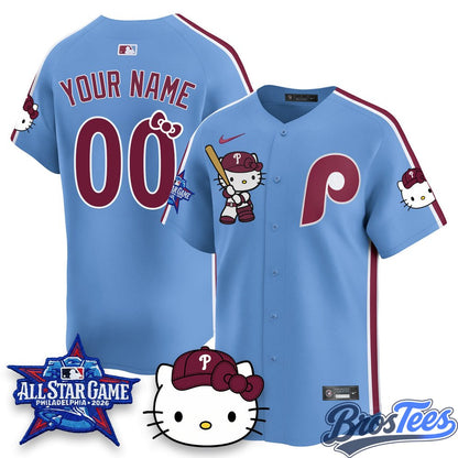 Philadelphia Phillies x Hello Kitty Custom Baseball Jersey