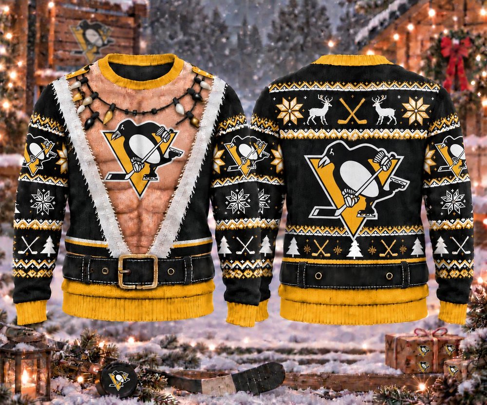 Pittsburgh Penguins Funny Body Christmas Ugly Sweater