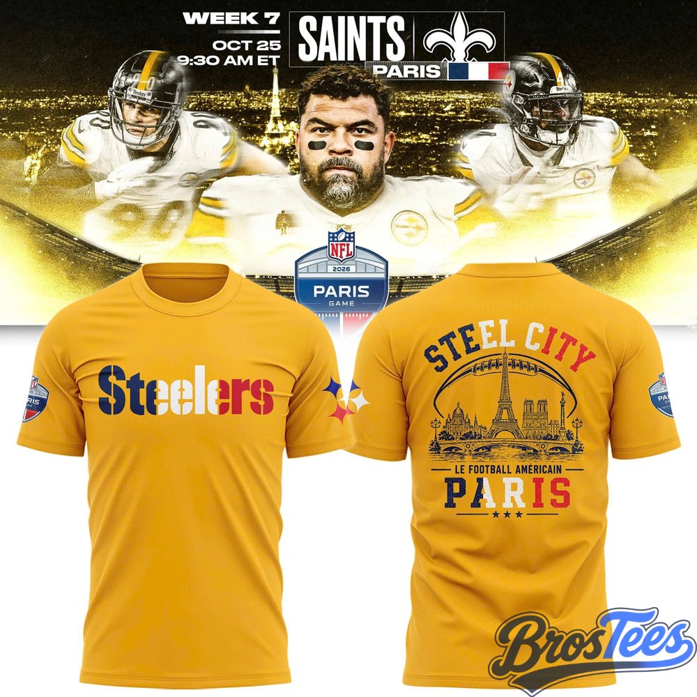 Pittsburgh Steelers 2026 NFL Paris Game T-Shirt